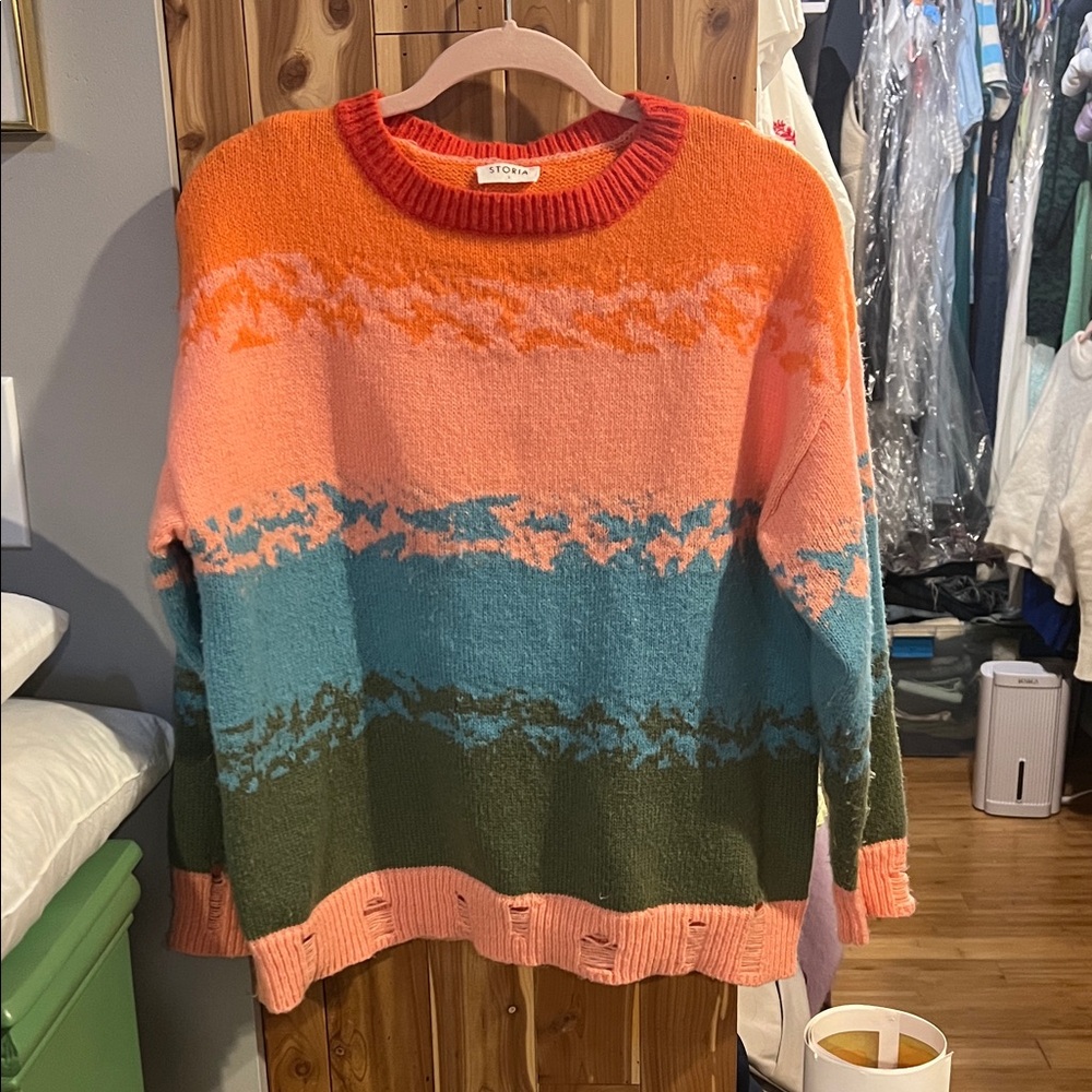 Storia Multicolor Striped Sweater
